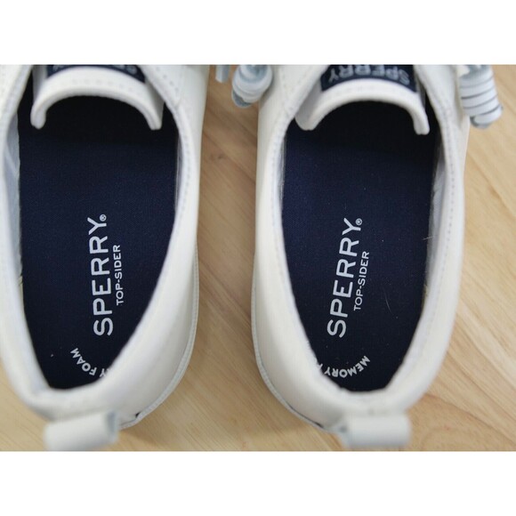 Sperry Women's Crest Vibe Platform Leather Sneaker‎ White 8.5 - Picture 13 of 16